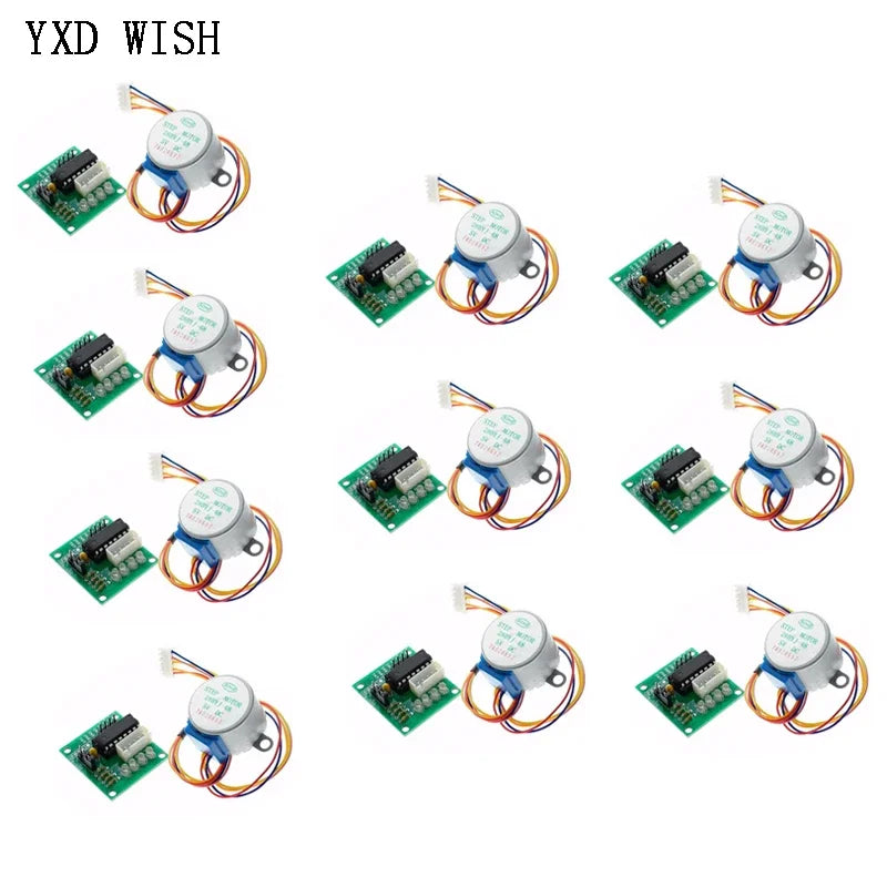 10PCS 28BYJ-48-5V 4 phase Stepper Motor Driver Board ULN2003 For Arduino 8BYJ Motor Driver + ULN2003 Board DIY Kit