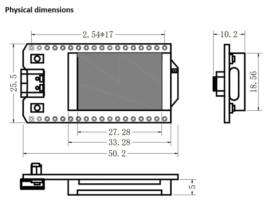 DIYmall WiFi Kit 32 (V3) ESP32 Development Board with 0.96" OLED Screen, CP2102 for Arduino IoT Smart Home