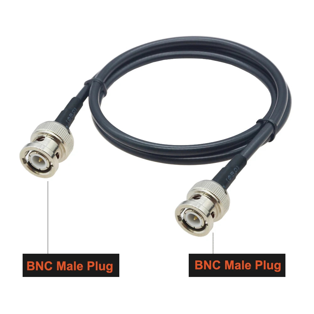 BEVOTOP BNC to BNC RG58 Cable BNC Male to BNC Male Straight / Right Angle 90° Plug RG-58 Jumper 50Ohm RF Coaxial Extension Cable