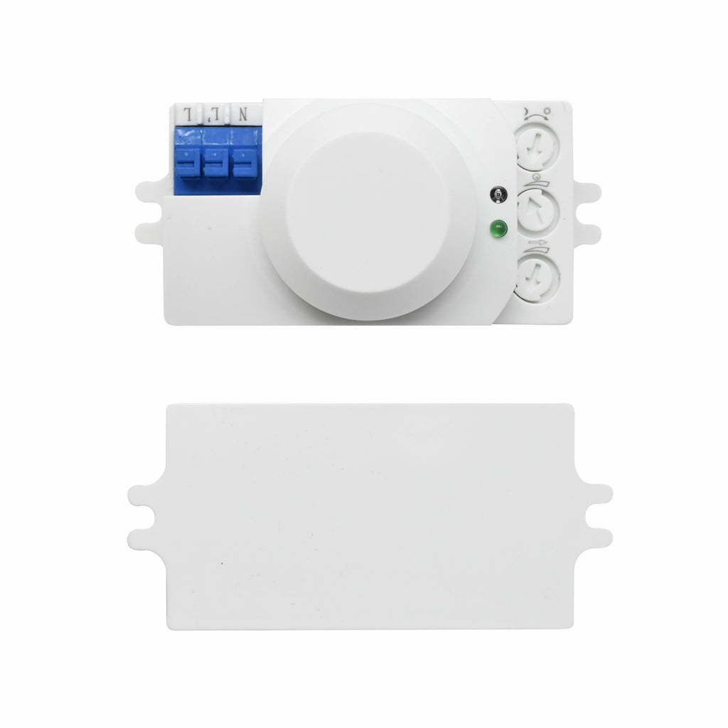 Indoor best quality microwave radar sensor light switch human movement DC12V-24V AC100V/220V-240V 5.8GHz with housing