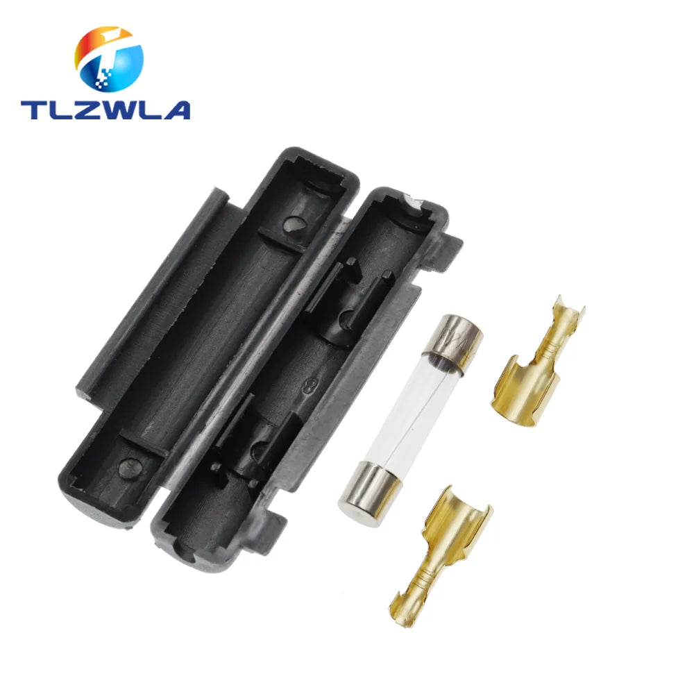 5Set 6X30MM Glass Fuse Holder With 250V 0.25A 0.5A 1A 1.5A 2A 3A 3.15A 4-30A 6*30MM Fuse Socket Flip shell Black/White Flip Type