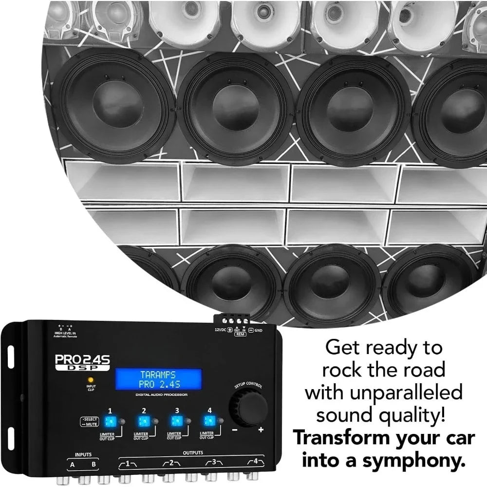 New Upgrade US Shipping Professional 2.4S DSP Crossover Digital Signal Processor Equalizer with 15-Band Graphic EQ 12 Presets 2