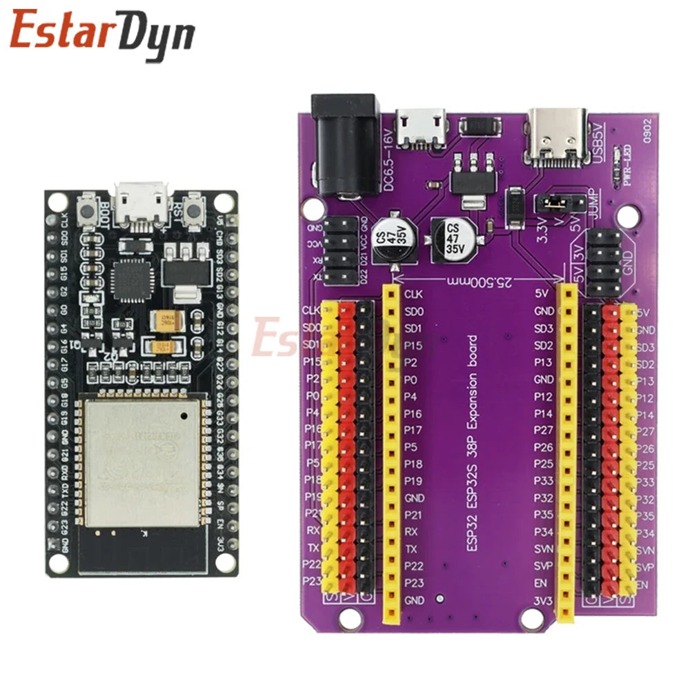 Estardyn ESP32 Micro USB CP2102 Development Board WiFi+Bluetooth Dual Core ESP-32 38Pins Low Power Compatible