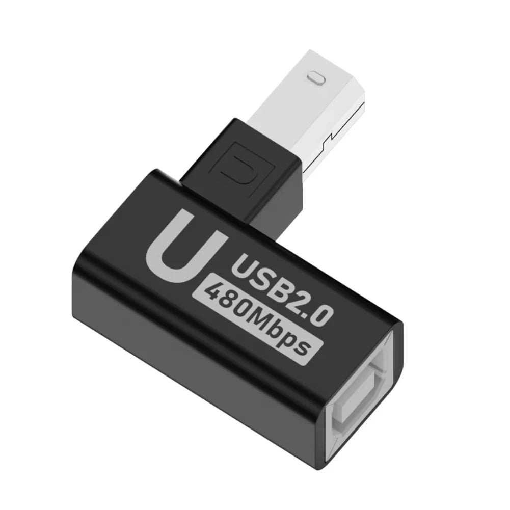Elbow USB2.0 Printer Adapter USB Type B Male to Female For Printer Hard Drive Base Fax Machine Scanner USB 2.0 Printer Adapter