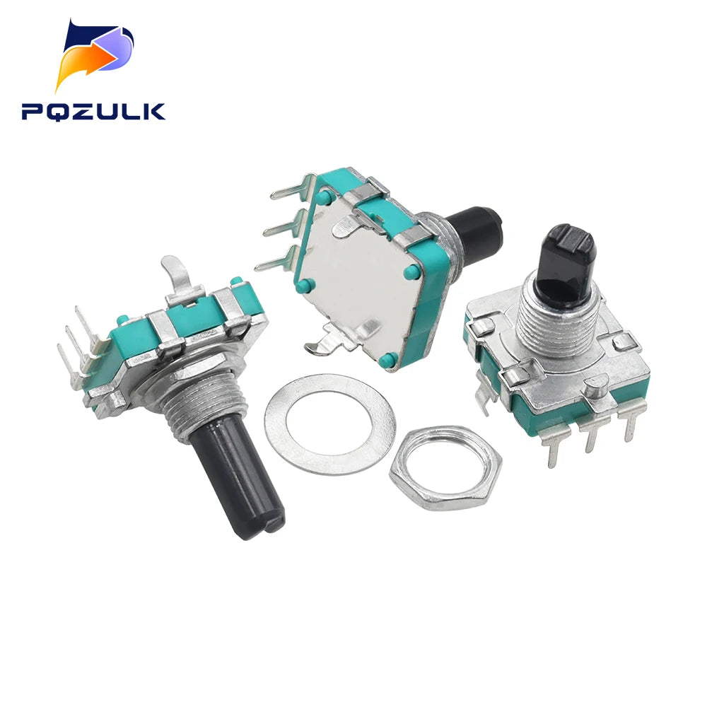 1PC EC16 Rotary Encoder 24 Position Pulse Digital Rotary 3Pin Amplifier Volume Switch Induction Cooker Switch 15/20MM Half Shaft