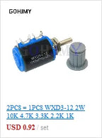 LA42DWQ-22 1K 2K 5K 10K 20K 50K 100K 200K 22mm Diameter Pots Rotary Potentiometer Converter Governor Inverter Resistance Switch
