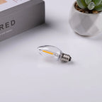 50PCS C7 LED Light Bulbs Plastic Shatterproof E12 Candelabra Base 1W Equal to 10W Replace Bulb For Outdoor  Decor String Lights