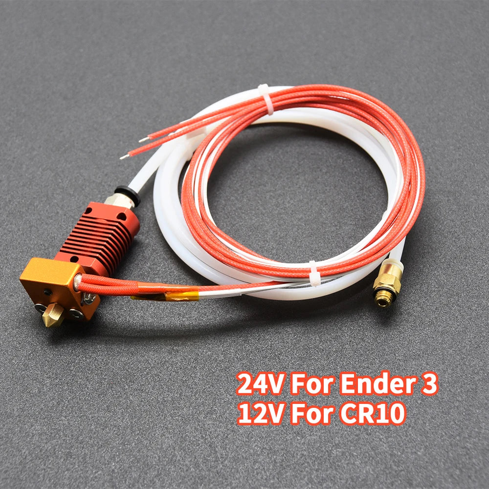 Ender 3 Metal J-Head CR10 MK8 Hotend Extruder Kit Heat Block Nozzle Heater Thermistor for CR10s Pro Ender3 V2 Ender 5 3D Printer