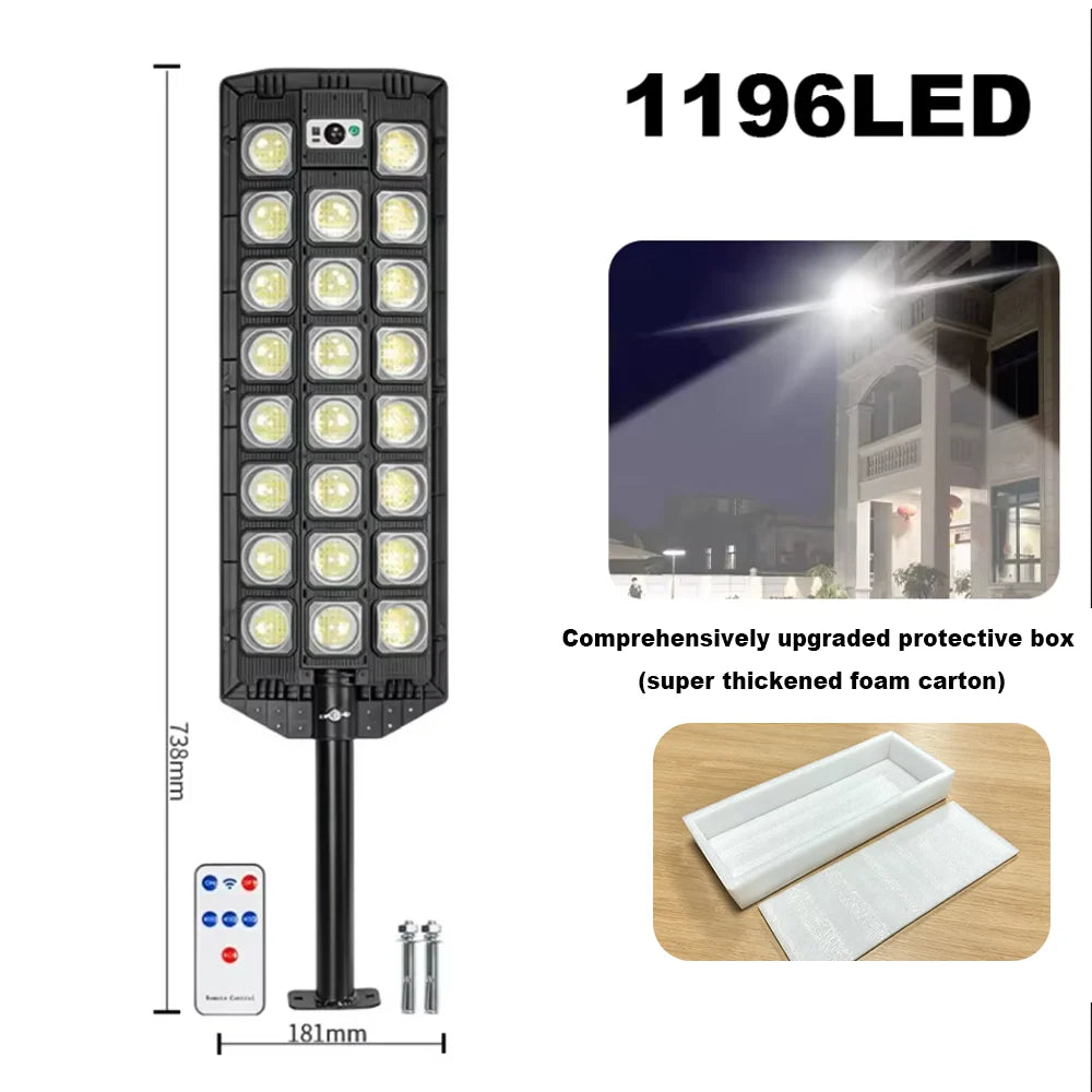 Powerful 28000W LED Solar Lights Outdoor Motion Sensor Solar Street Lamp Super Bright Solar Wall Light Country House Accessories