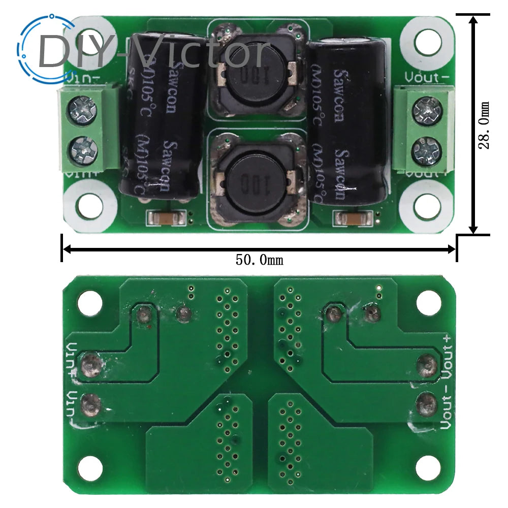 0-50V 2-4A DC Power Supply Filter Board Class D Power Amplifier Interference Suppression Board Car EMI Industrial Control Panel