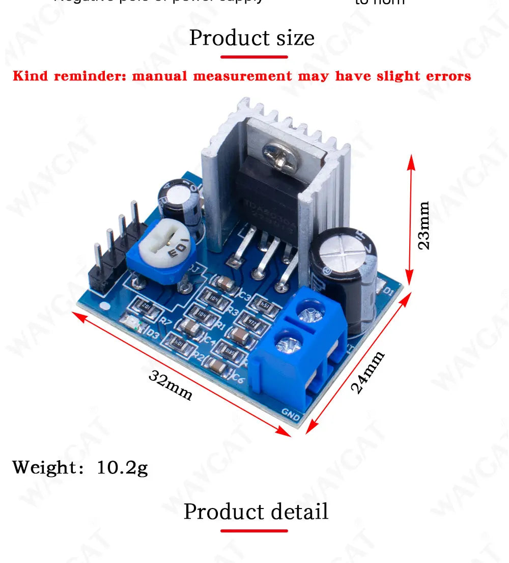 TDA2030 Module Power Supply TDA2030 Audio Amplifier Board Module TDA2030A 6-12V Single