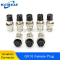 2Set GX12 GX16 GX20 2/3/4/5/6/7/8/9/10 Pin Male Female Butting Wire Cable Circular Aviation Socket Plug Panel Connector