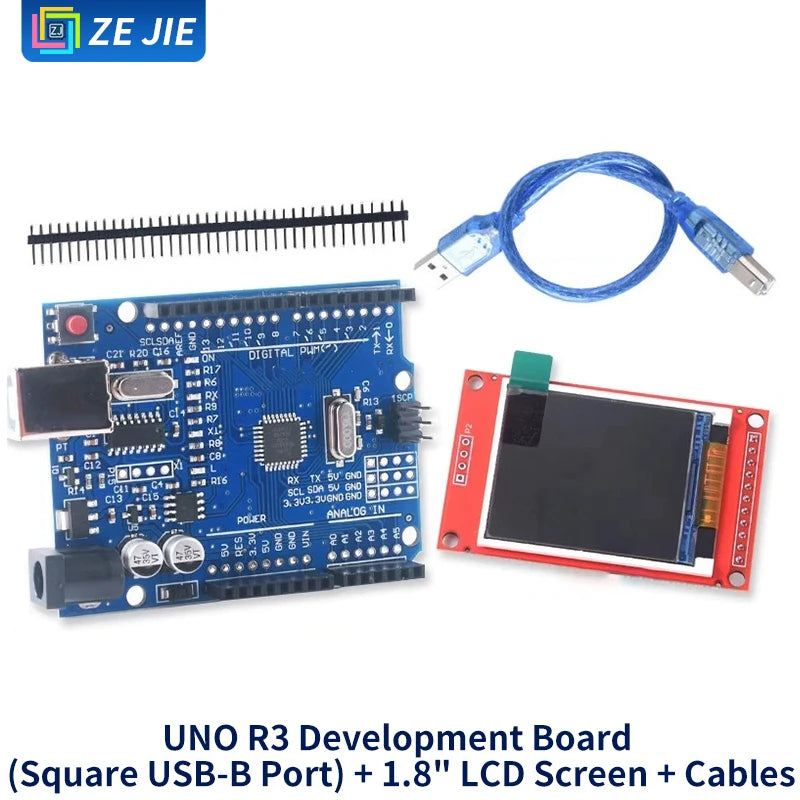 UNO R3 Development Board Kit, Improved Version ATmega328P MCU Module, Compatible with Arduino Nano