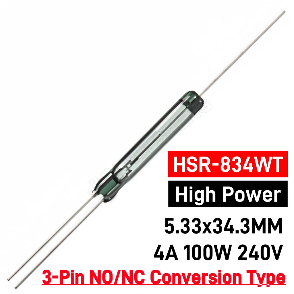 High Power SPDT Reed Switch 3 Pin 120V 127V 220V 230V 250V 400V 500V Voltage Normally Open/Closed NO/NC Magnetic Contact Sensor