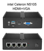 4 Ethernet Mini PC Intel N100 N2830 J1900 J4125 N5105 CPUs X86 Firewall Router Pfsense OPNSENSE Windows Linux Virtual Machine