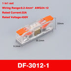 Wiring Terminal Quick Press Type Electrical Docking 2-12 Pin Screw Fixing Compact Wire Connector Push-in Type Terminal Block