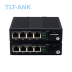 Industrial RS485 Serial Data to Ethernet Fiber Media Converter Transceiver with 4 Gigabit 10/100/1000Mbps RJ45 Port Optic Modem