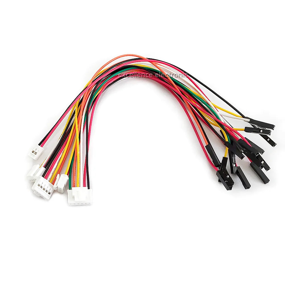 5Pcs HY2.0 to Dupont Line Electronic Wire-2P/3P/4P/5P/6P/8P/10 Pin To 2.54mm Dupont Male/Female Wire Connector 26AWG 20cm Cable