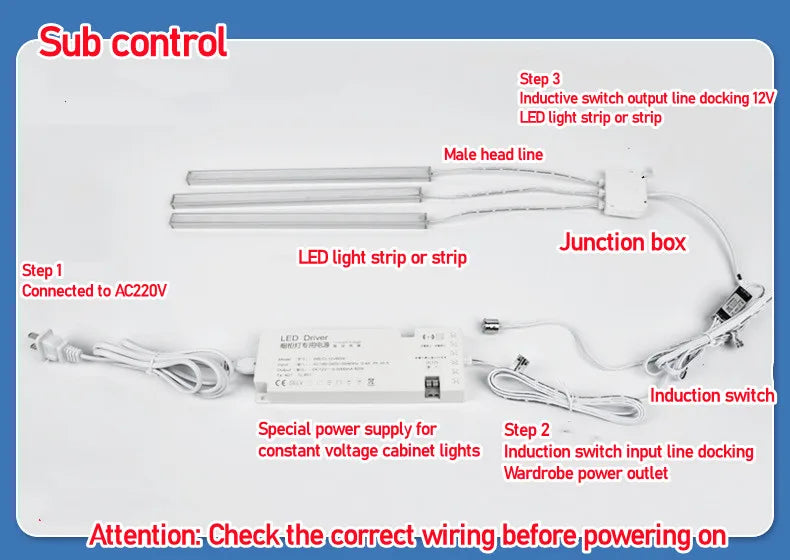 Touch sensor switch Hand Sweep Switch 5A 12V-24V PIR Motion Sensor Hand Wave Scan Smart LED Closet Cabinet light/Wardrobe lamp
