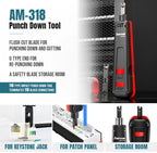AMPCOM Network Tool Kit, Lan Tester RJ45 Crimper Cat6 CAT5E Connectors RJ11 Punch Down Tool Wire Stripper Pliers Ethernet Cable
