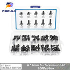 6*6 Tact Tactile Push Button Switch 4.3-13mm SMD DIP 2P/4Pin Micro Switch 6x6 Keys Tact ON/OFF 10 Models for Arduino