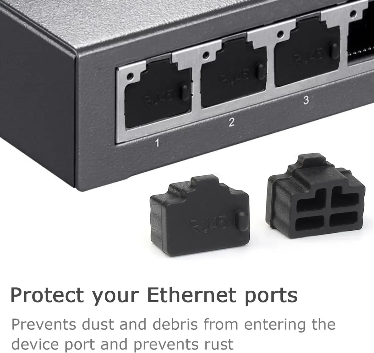 Ethernet Hub Port RJ45 Anti Dust Cover Cap Protector Plug RJ45 DustPlug For Laptop/ Computer/ Router RJ45 Connector Port Caps