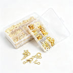150-540pcs Boxed Terminal Block Connector M3/M4/M5/M6/M8/M10 O-type Ground Lugs Terminal Cold-Pressed Copper Tab Wiring Nose