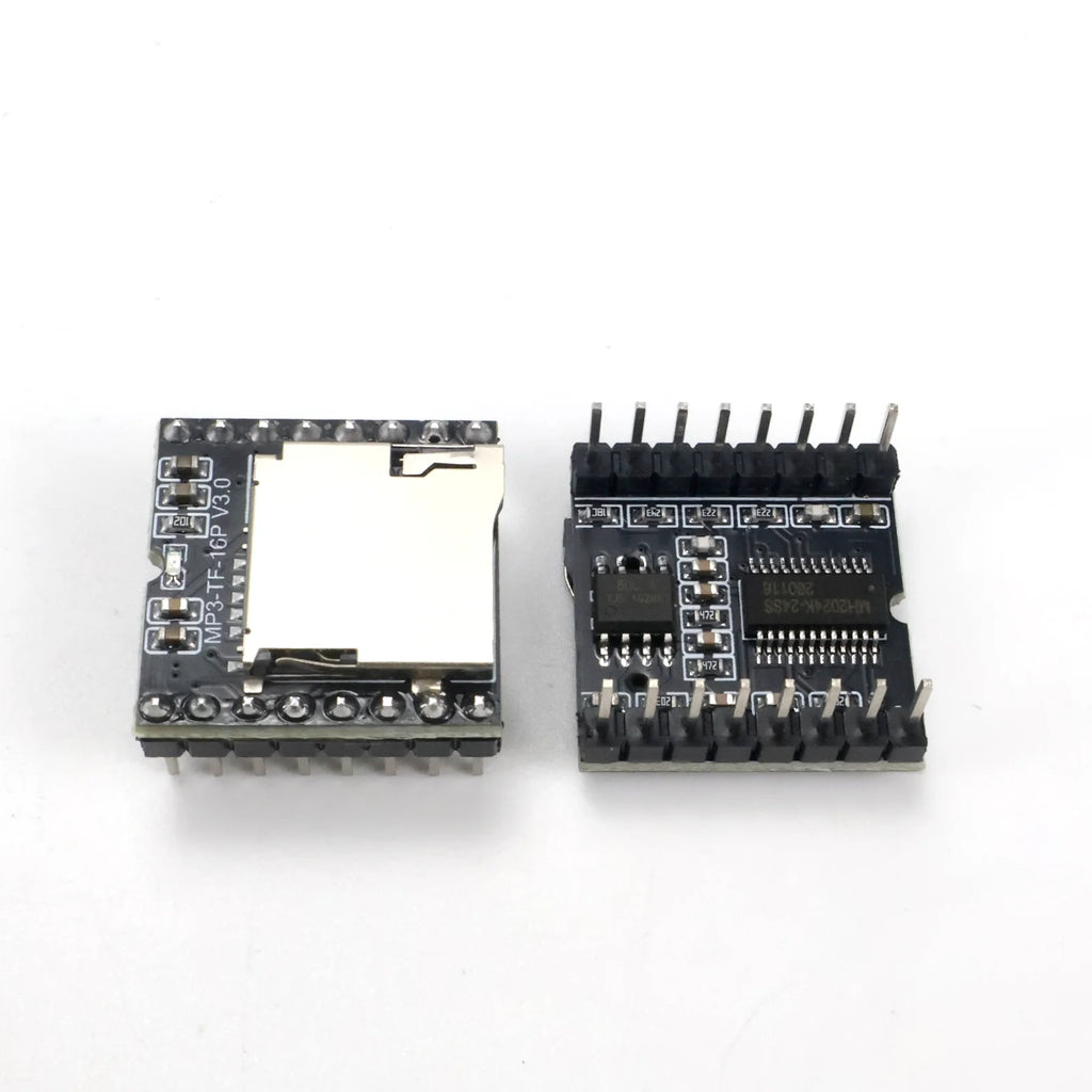 DFPlayer Mini MP3 Player Module V3.0 TF Card U Disk Serial IO Voice Decoder Audio DIY Sound Module MP3-TF-16P for Arduino