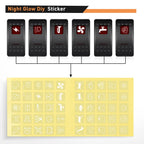 Nilight 8 Gang Rocker Switch Panel 5Pin On Off Toggle Aluminum Holder 12V 24V Dash Pre-Wired Red Backlit Switches for Automotive Cars Marine Boats RVs Truck