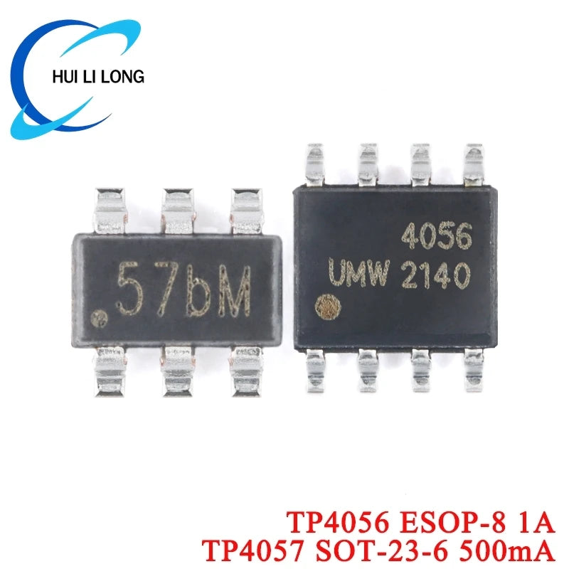 100pcs/5pcs TP4057 57bM SOT-23-6 SOT23 500mA TP4056 4056 ESOP-8 1A Battery Power Management Chip IC Controller New Original