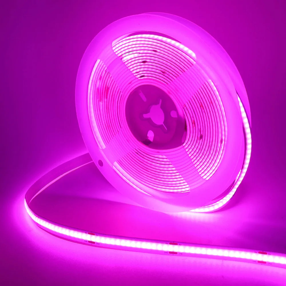 DC 5V USB COB Led Strip Light White/Red/Green/Pink/Ice Blue/Yellow 320 Leds Flexible Ribbon Night Lamp TV Backlights Home Decor