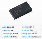 OMCH SSR-41FDA SSR-41FDD Slim Relay 250VAC 3-32VDC 6A Non-contact Din Rail Relay DC-AC DC-DC SSR Solid State Relay Module