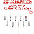 20pcs 2W Carbon Film Resistor 5% Resistance 0.1Ω-2MΩ 0.47 10 47 100 200 470 820 1K 4.7K 10K 47K 100K 200K 330K 470K 1M 1.2M Ohm