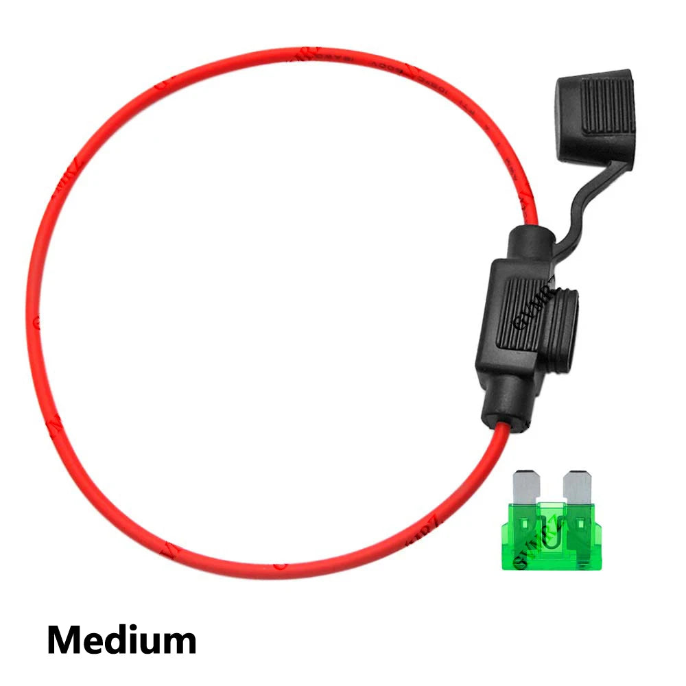 1Set 1A-40A Waterproof 32V Mini/Small/Medium Auto Fuse Holder 18/16/14/12/10AWG With Car Blade Fuse 3A 5A  10A 15A 20A 1A 7.5A