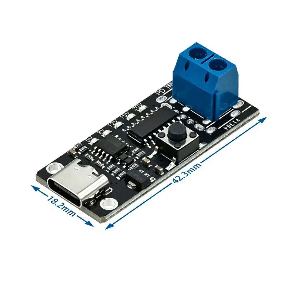 100W 5A USB-C Fast Charge Trigger Board Module PD/QC Decoy Board Fast Charge USB Type-c PD 2.0 3.0 Boost Power Module