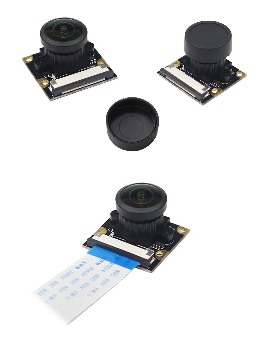 Raspberry Pi 5MP Camera OV5647 1080P Optional Wide Angle Night Vision IR-CUT Fisheye Webcam for Raspberry Pi 4 Model B 3B Plus