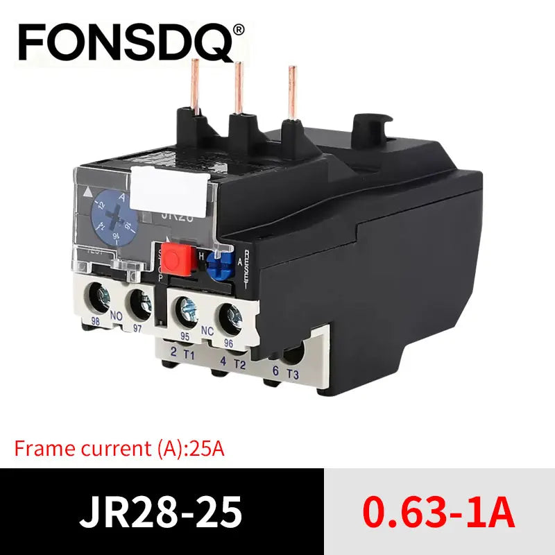 JR28 25A Thermal Overload Relay LR2-13D Adjustable Thermal Relay Electrical Relay Temperature Overload Thermal Protector