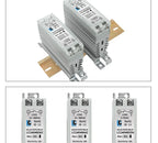 LCTC Solid State Relay DIN Rail Slim SSR 10/15/25/40A 0-10V 0-5V 4-20mA Voltage Regulator Relay With Heat Sink DC-AC DC-DC AC-AC