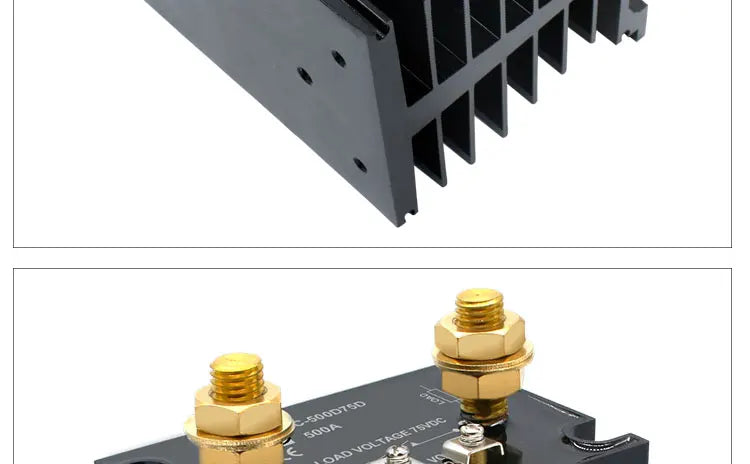 LCTC DC Control DC Solid State Relay 500A 1000A With Radiator SSR Heat Sink High Power Controller 3-32VDC LC-500D75D