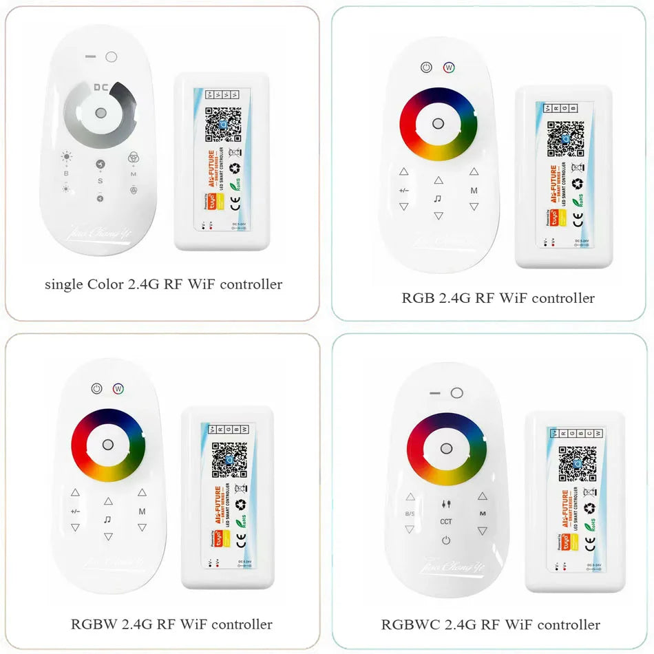 DC5-24V Tuya Wifi Wireless LED Controller Support iOs Android APP Alexa Google Voice Control for DIM CCT RGB RGBW RGBCCT Strip