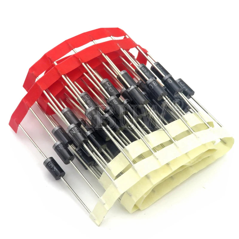 20PCS Rectifier Diode 1N5408 1N5404 1N5401 1N5822 1N5818 UF5408 UF5402 6A10 10A10 DO-27 NEW ORIGINAL
