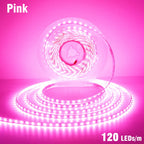 5mm 8mm LED Strip 2835 DC24V 12V 120LEDs/m Home Lamp Strips Red Ice Blue Yellow Orange Pink Flexible And Cuttable Soft Lamp Bar