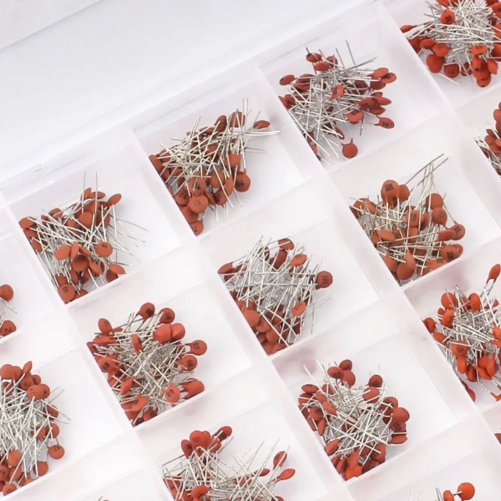 Ceramic Capacitor Kit Set 300pcs/960pcs 2pF-0.1uF Electronic Components Capacitor Assorted Kit IC Samples for DIY Electronics