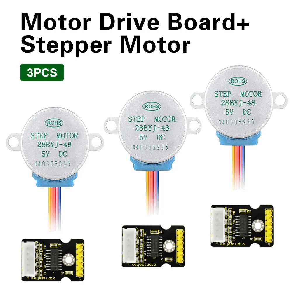 keyestudio 3PCS ULN2003 Stepper Motor Drive Board +5V 28BYJ-48 Stepper Motor For The Development Board In The Experiment