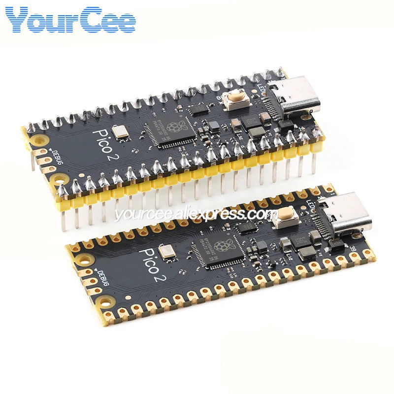 5pcs/1pc RP2350 Pico2 RP2350-Zero 150MHz Dual Core Dual Architecture Microcontroller Development Board for Raspberry Pi PICO