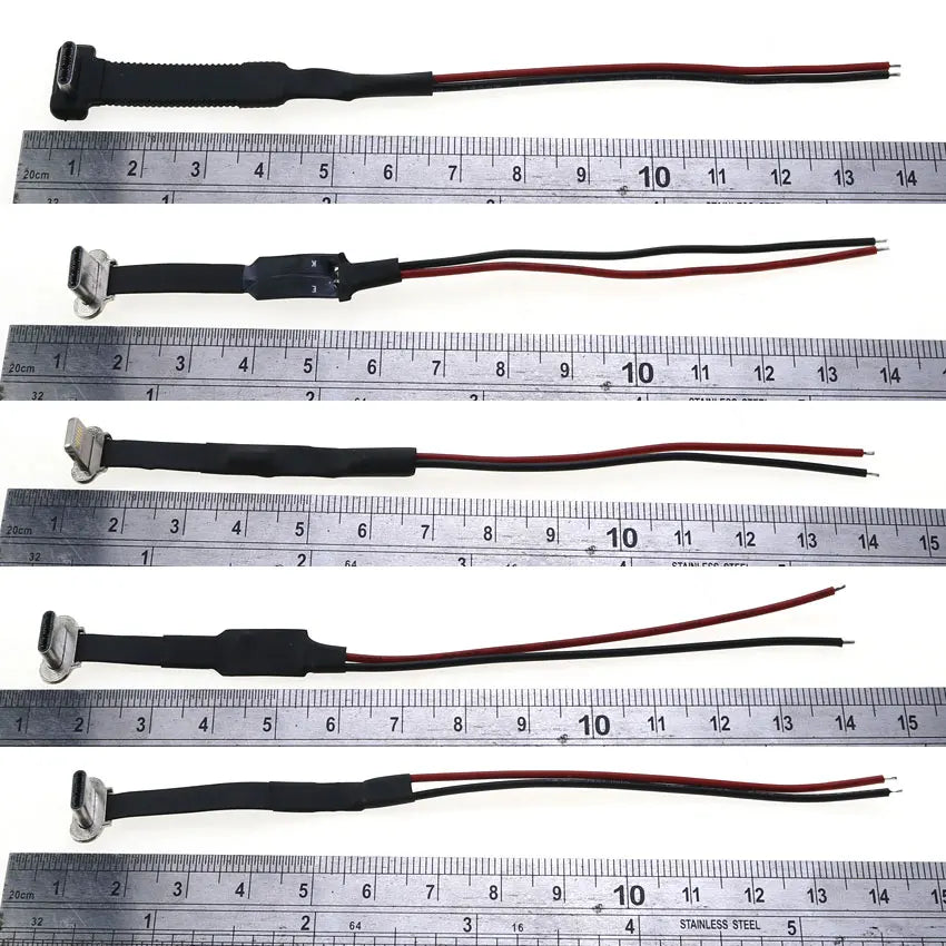JCD Micro USB C Type-C FPC 2Pin 3Pin With Resistor R1 Soft Flat Cable Male Plug Mobile Phone Fast Charging Cable Extension Wire