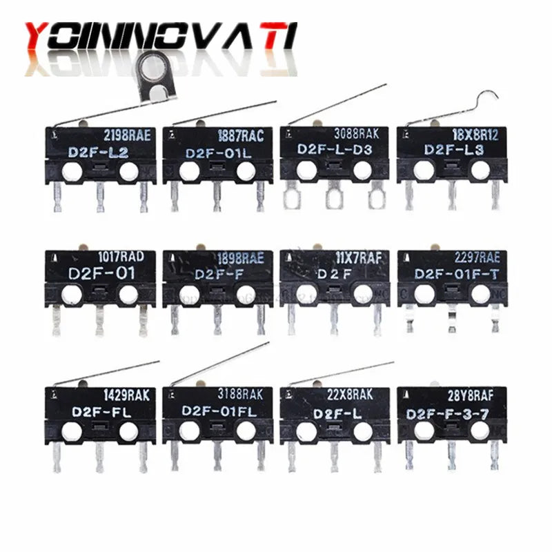 10PCS Mouse Micro Switch D2FC-F-7N 20M OF D2FC-F-K D2F D2F-F D2F-L D2F-01 D2F-01FL D2F-01F-T D2F-F-3-7 Mouse Button Original