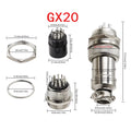 5Set  GX12 GX16 GX20 2 3 4 5 6 7 8 9 10 12 14 15 Pin Docking Aviation Plug Socket Waterproof Circular Connector