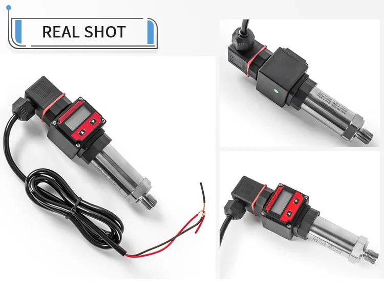 0-10bar to 4-20mA LCD Pressure Transmitter for Water Oil Gas 1bar 25bar 50bar 200bar Digital Display Pressure Sensor Gauge 0-10V