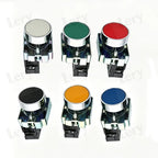 1Pcs XB2-BG21 XB2-BA31 XB2-BS54 22mm Knob Key Start Inching Power on Button Switch Self Reset Small Mushroom Head Emergency Stop